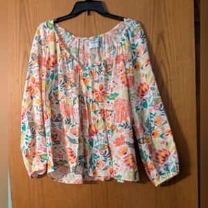 Old Navy Multicolor Floral Blouse XL Like New